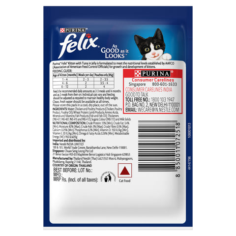 PURINA® FELIX® Kitten with Tuna in jelly pouch 85g