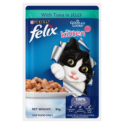 PURINA® FELIX® Kitten with Tuna in jelly pouch 85g