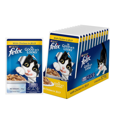 PURINA® FELIX® Adult with Chicken in jelly pouch 85g