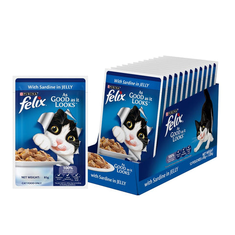 PURINA® FELIX® Adult with Sardine in jelly pouch 85g