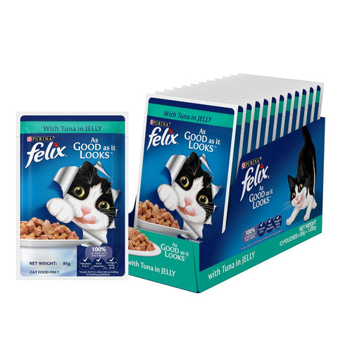 PURINA® FELIX® Adult with Tuna in jelly pouch 85g