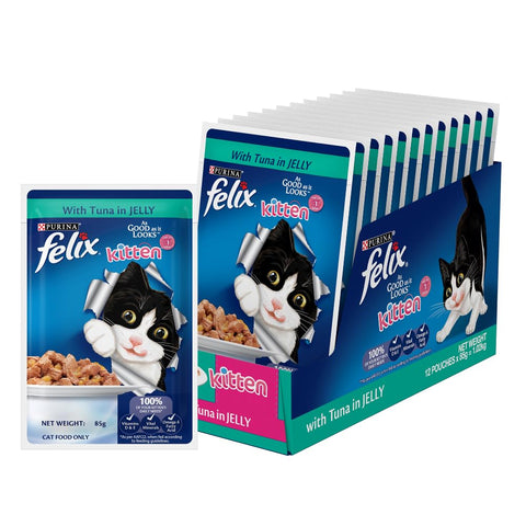 PURINA® FELIX® Kitten with Tuna in jelly pouch 85g