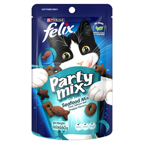 Felix Cat Adult Party Mix Treats – Seafood Mix 60g