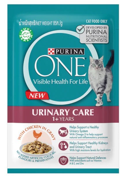 PURINA ONE® Adult Urinary Care with Chicken in gravy pouch 70g