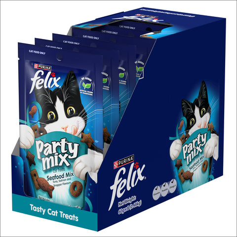 Felix Cat Adult Party Mix Treats – Seafood Mix 60g