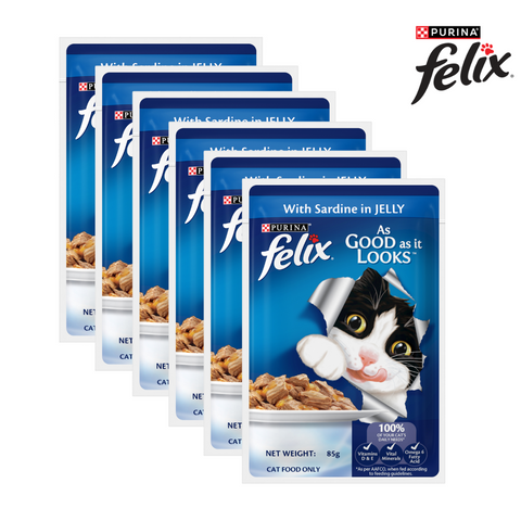 PURINA® FELIX® Adult with Sardine in jelly pouch 85g