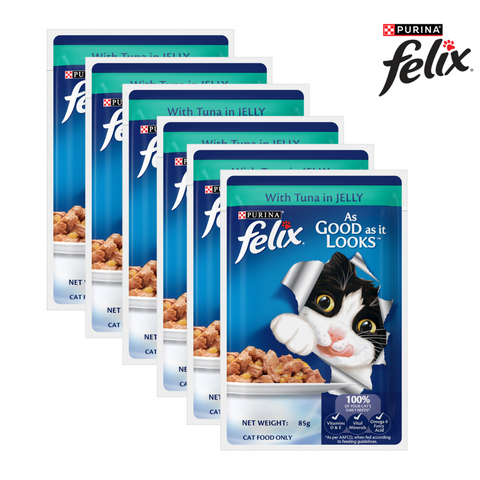 PURINA® FELIX® Adult with Tuna in jelly pouch 85g